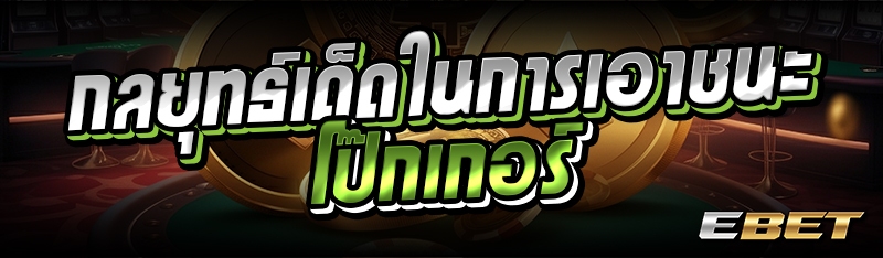 กลยุทธ์เด็ดในการเอาชนะโป๊กเกอร์